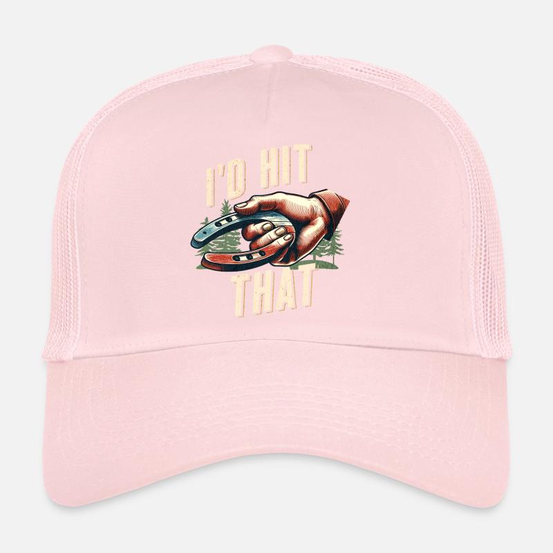 Horseshoe Throwing Horseshoe Pitching Trucker Cap