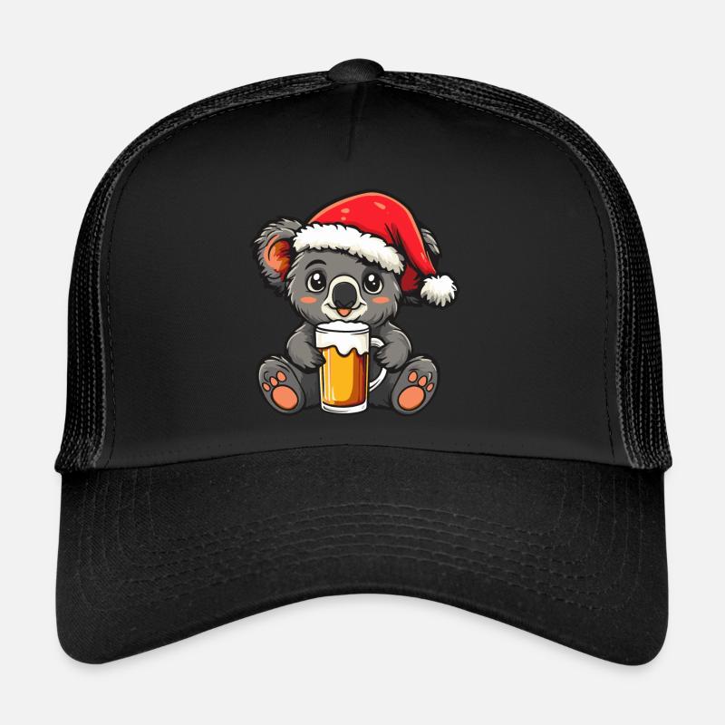 Koala Christmas Beer Funny Trucker Cap
