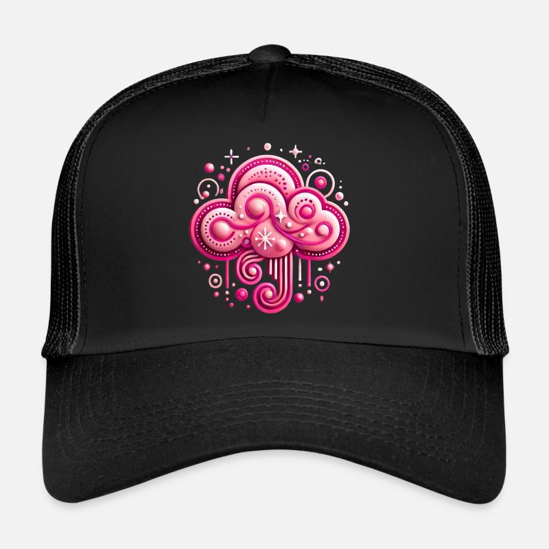 Conception fantaisiste de nuage rose Casquette trucker 