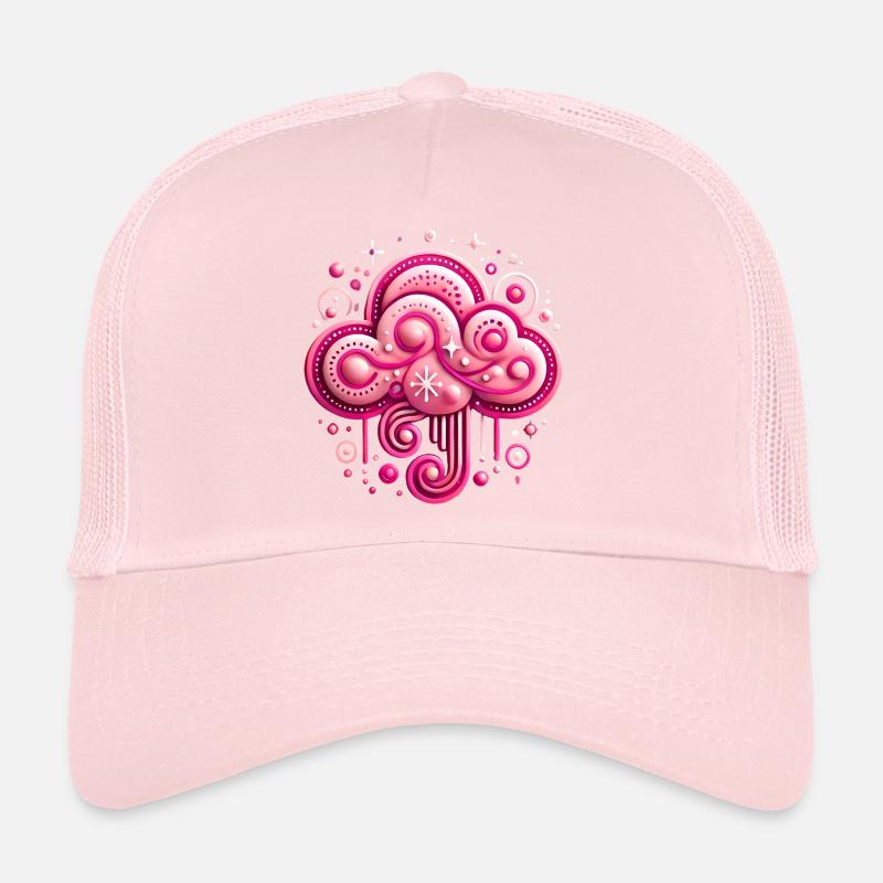 Conception fantaisiste de nuage rose Casquette trucker 