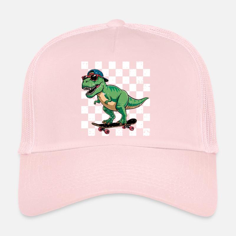 Dinosaur Trex Skateboarding Cool T-rex Trucker Cap