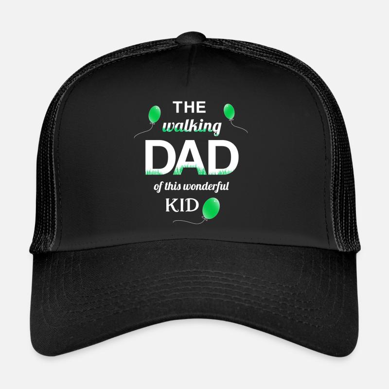 walking dad kid proud dad child Trucker Cap