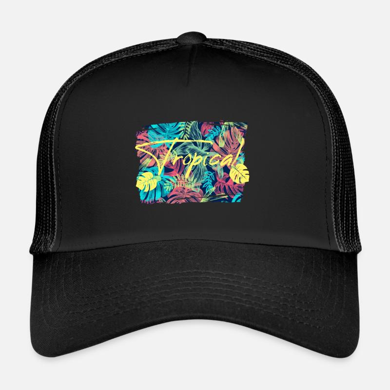 Feuilles tropicales Casquette trucker 