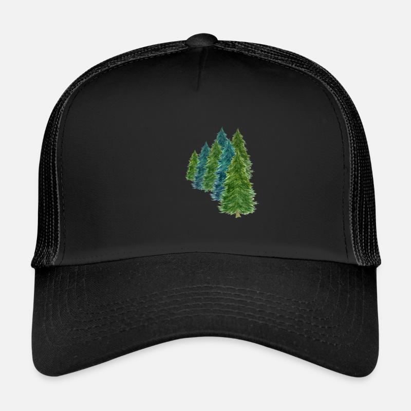 Christmas tree forest - Trucker Cap - black/black