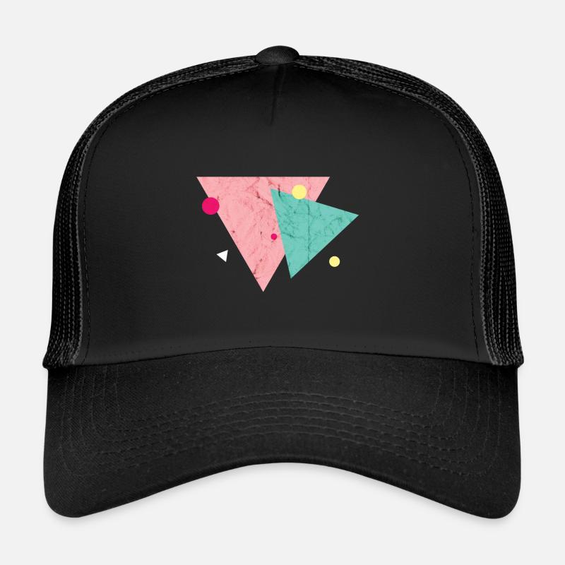 Formes géométriques icône de triangle des années 90 Résumé Casquette trucker 