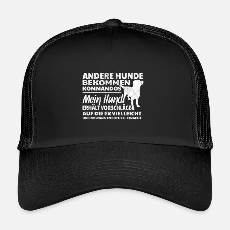 Drôle labrador cadeau sort propriétaire de chien - Casquette trucker  - noir/noir