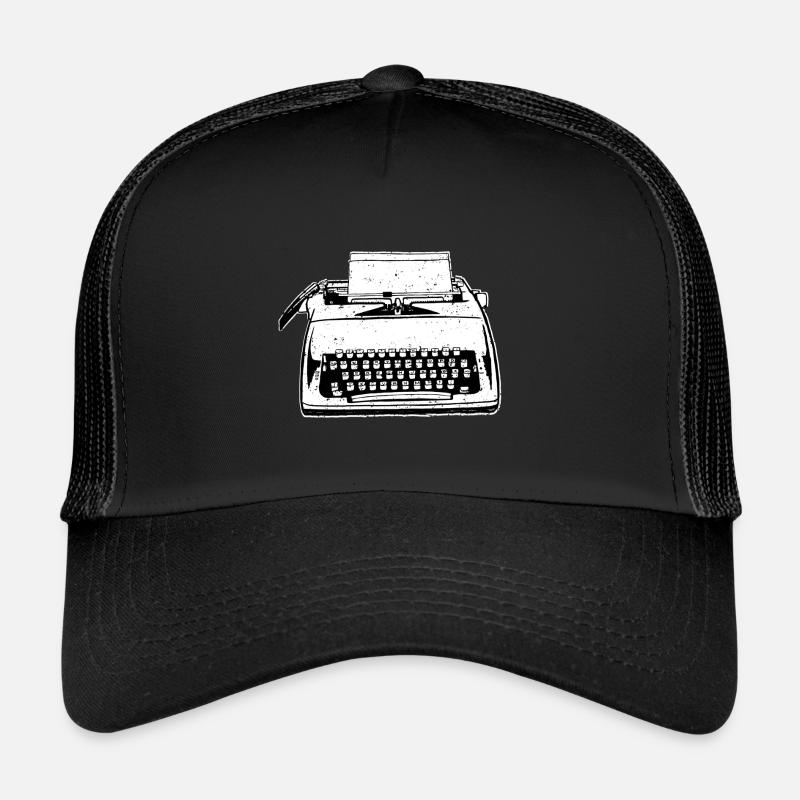 machine à écrire - Casquette trucker  - noir/noir
