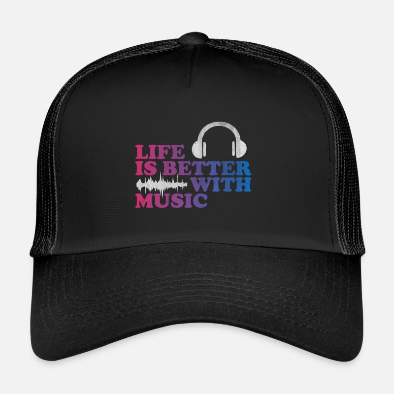 Dj - Trucker Cap - Schwarz/Schwarz