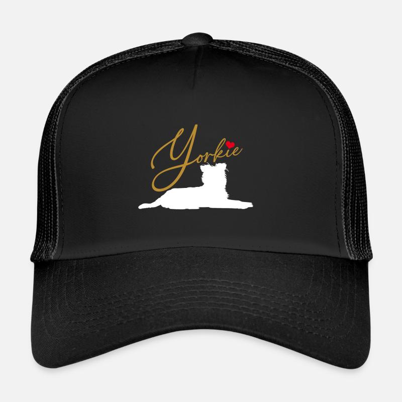 Yorkie was sonst? Yorkshire Terrier - Trucker Cap - Schwarz/Schwarz