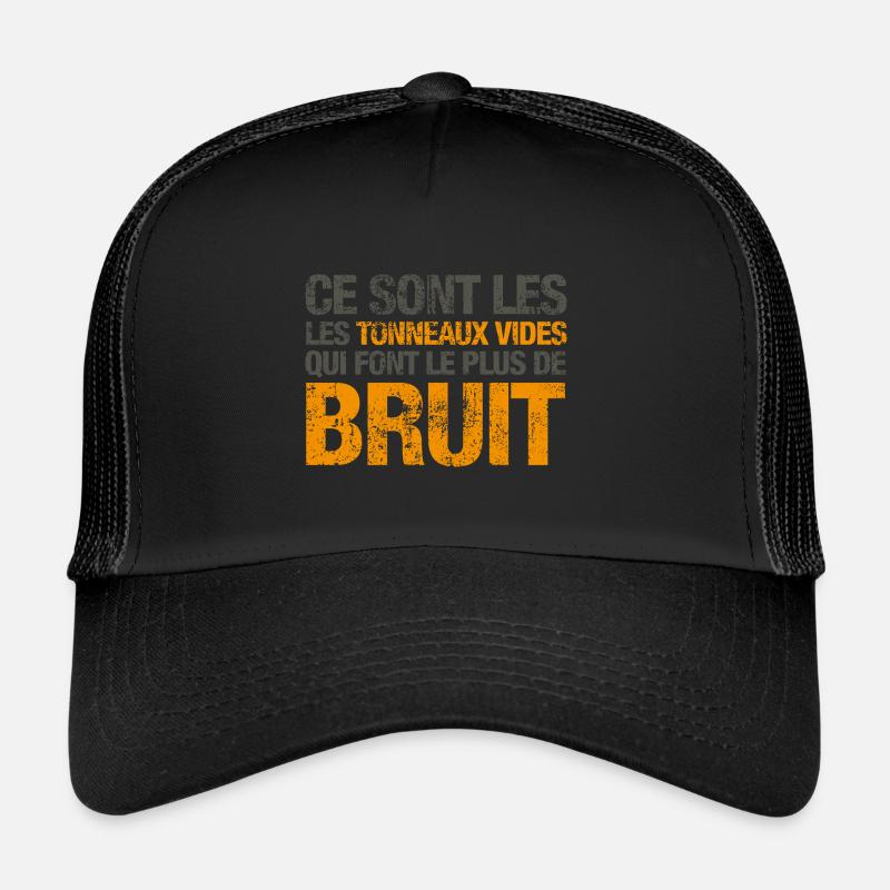 Ce sont les tonneaux vides - Casquette trucker  - noir/noir