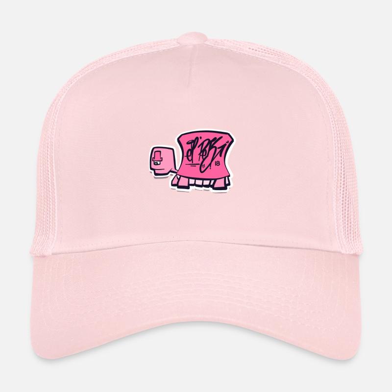 Tag turtle / Pink turtle logo Trucker Cap