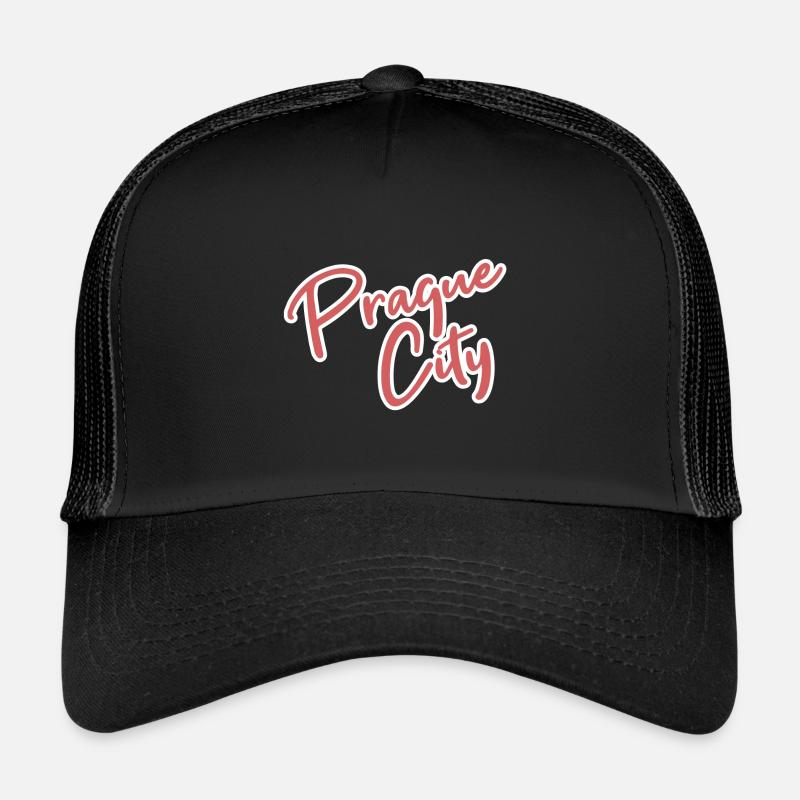 Prag - Trucker Cap - Schwarz/Schwarz