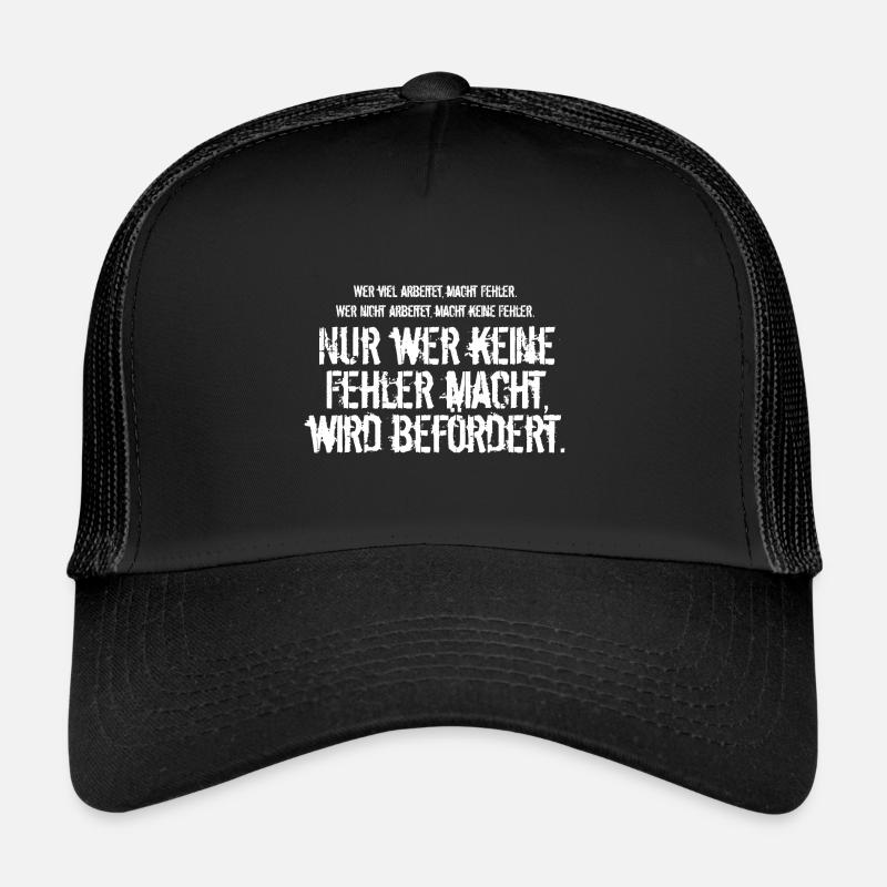 Beförderung - Trucker Cap - Schwarz/Schwarz