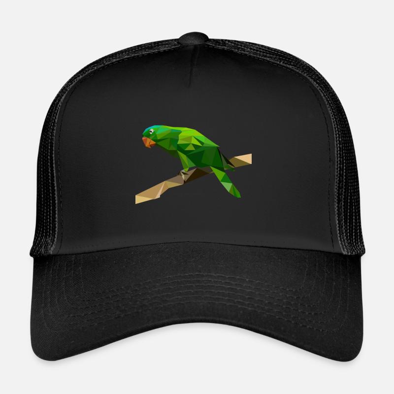 Papagei - Trucker Cap - Schwarz/Schwarz