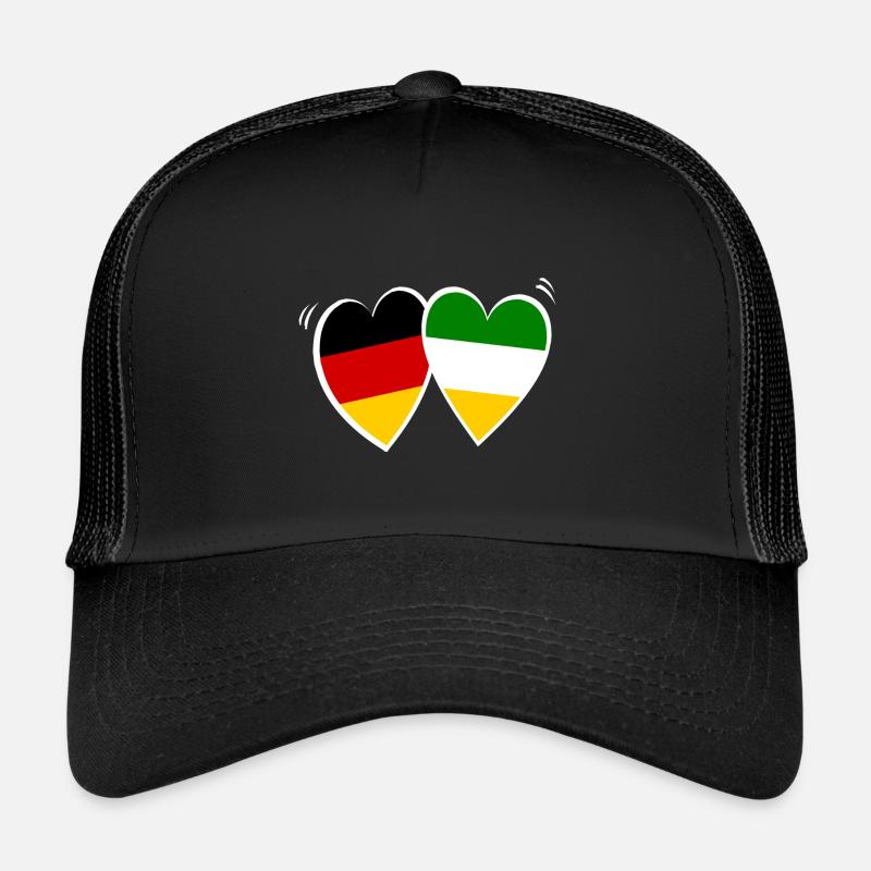 Italienisch deutesche Liebe - Trucker Cap - Schwarz/Schwarz