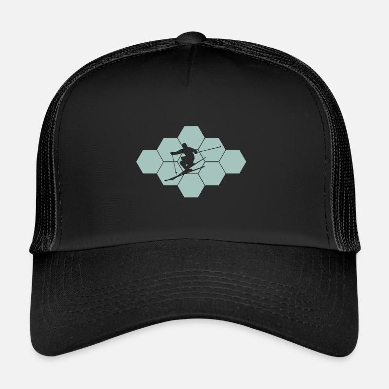 skiing ski skier Trucker Cap