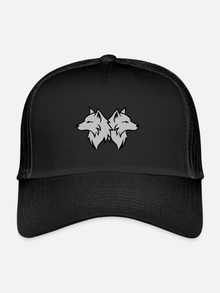 Wolf Team Pack - Trucker Cap - black/black - Front