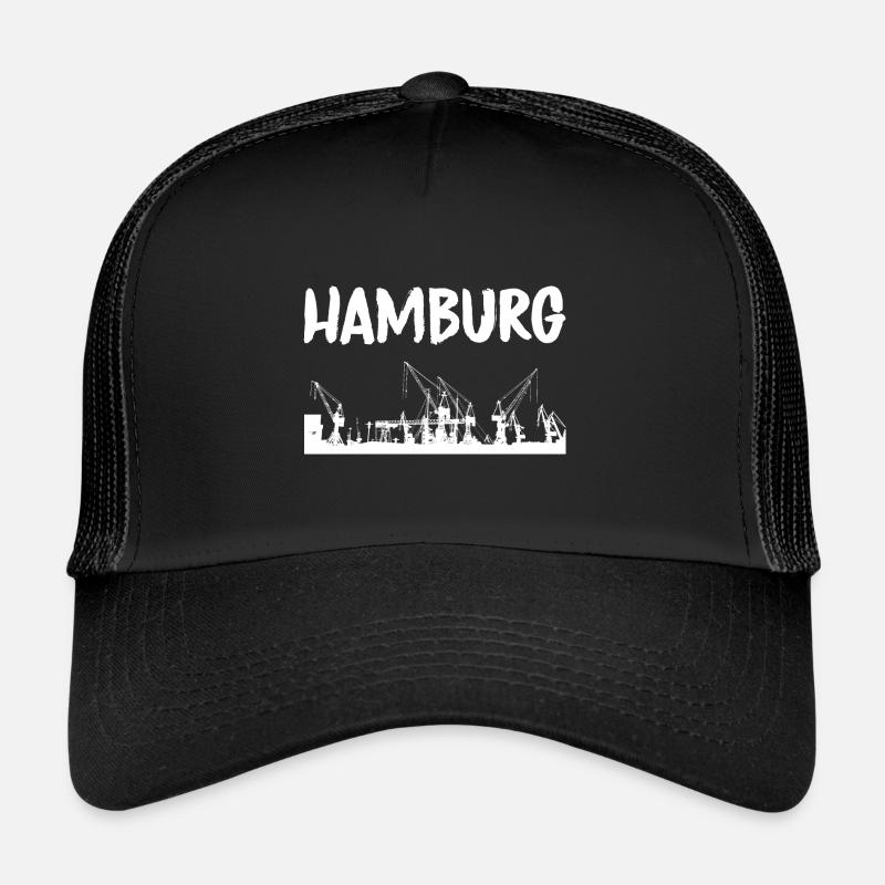 Hambourg - Casquette trucker  - noir/noir