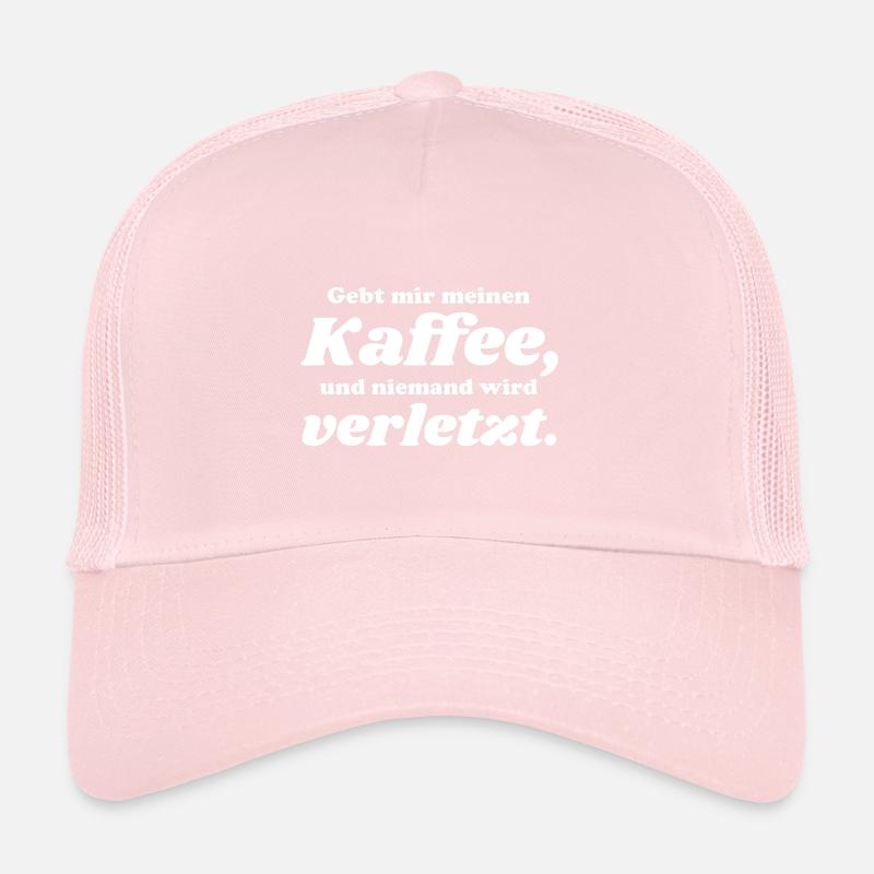 Gebt mir Kaffe niemand wird verletzt 5 weiss Trucker Cap