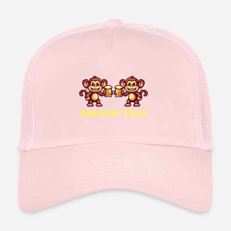 Monkey Drinking Team Beer Party Casquette trucker 