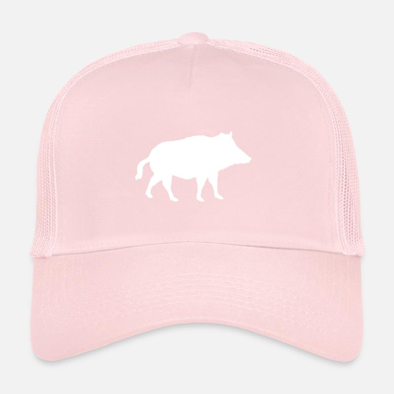 Sanglier blanc Casquette trucker 