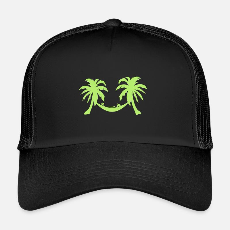 palmier hamac personnage cool 8 Casquette trucker 