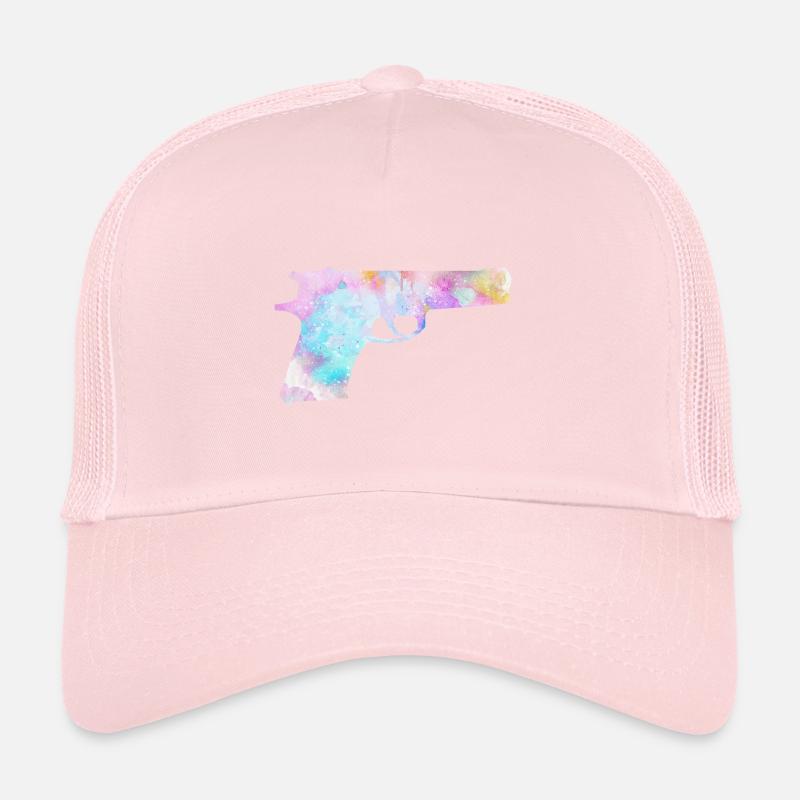 Bunte Waffe Pistole Trucker Cap