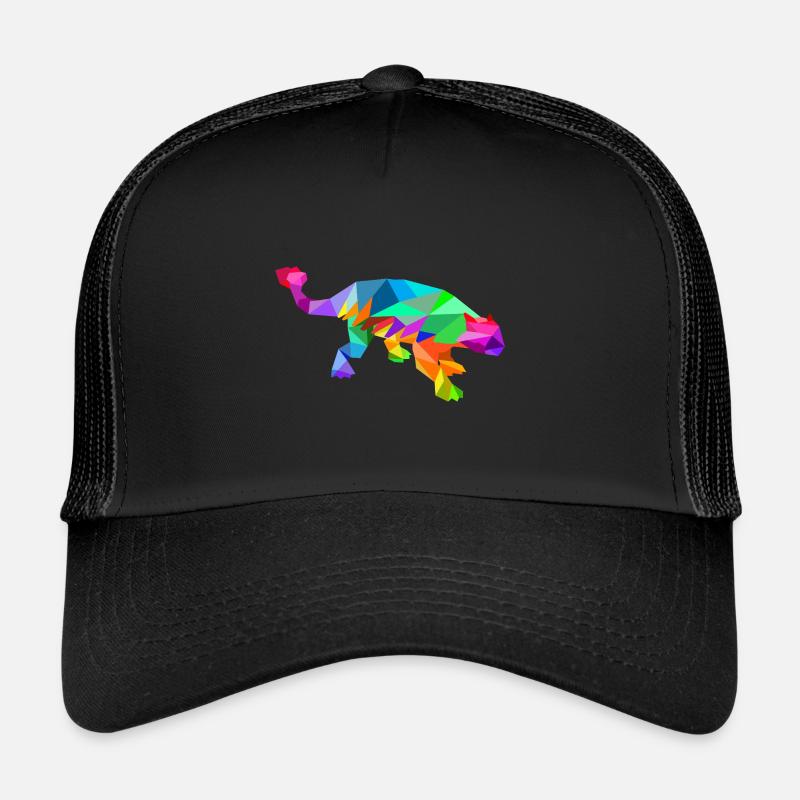 Bunter Regenbogen Ankylosaurus Dinosaurier Polygon Trucker Cap