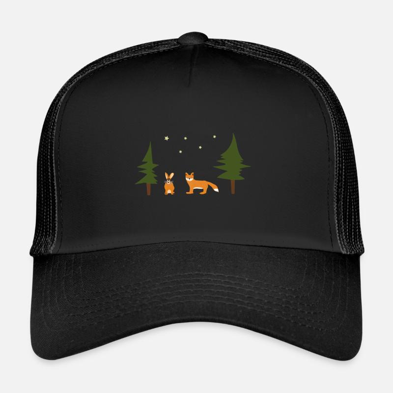 Fox rabbit gift for forest lovers Forest lovers Trucker Cap