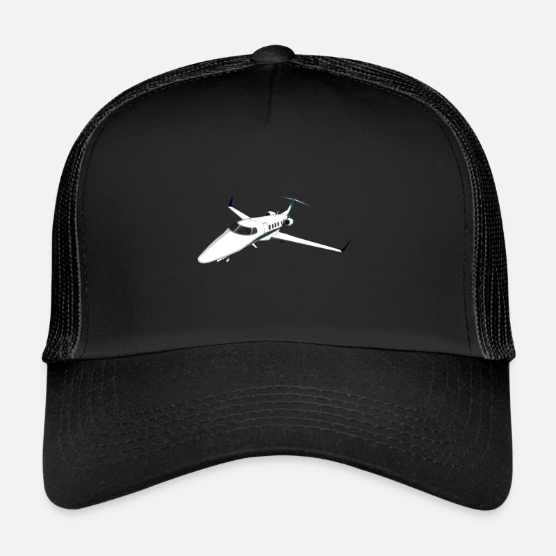 Privatjet Flugzeug Düsenflugzeug Jet - Trucker Cap - Schwarz/Schwarz