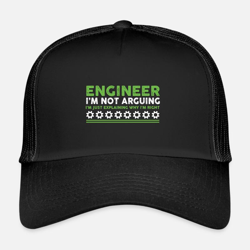 Funny Engineer Not Arguing Just Explaining Trucker Cap