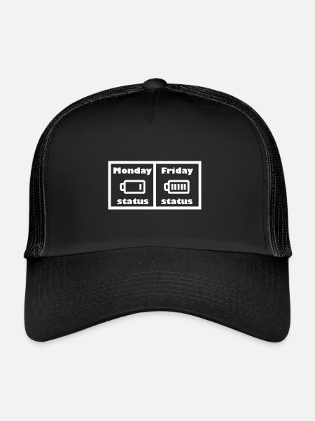 La semaine amusante - Casquette trucker  - noir/noir - Devant