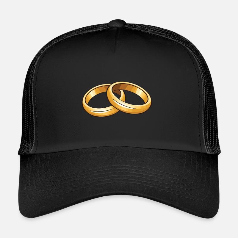 Anneaux de mariage symbole mariage Casquette trucker 