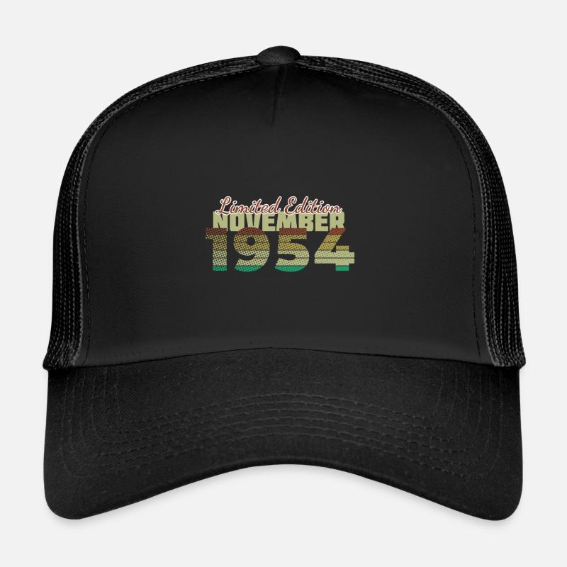 70. Geburtstag Limited Edition (SCR) 11/1954 - Trucker Cap - Schwarz/Schwarz