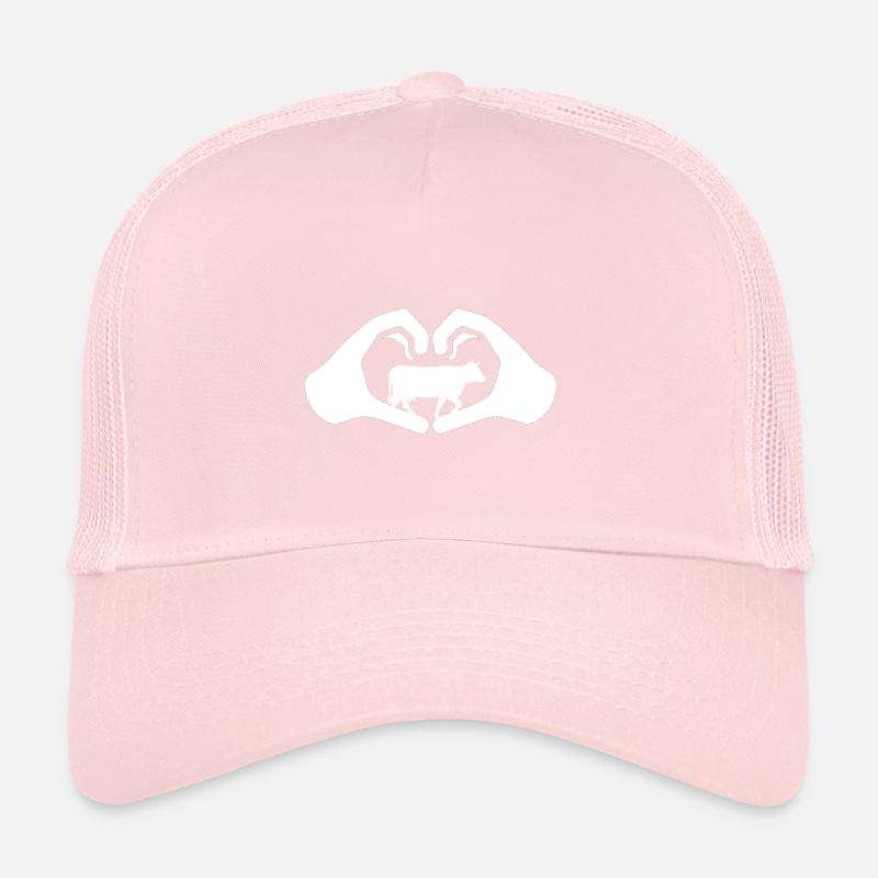 Coeur De Vaches Mains Idée Cadeau Blanc Casquette trucker 