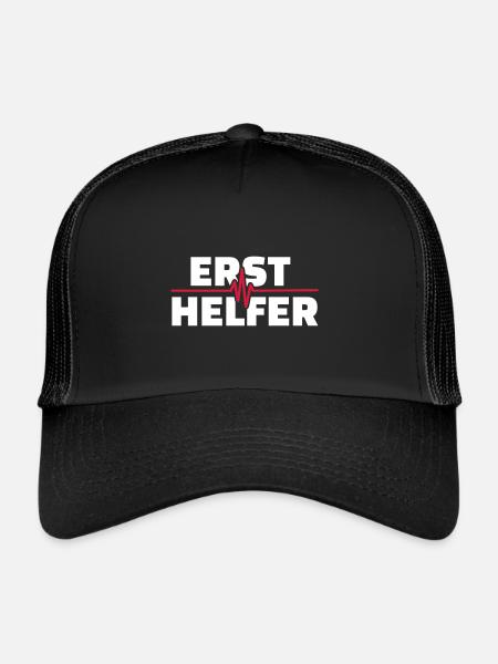Ersthelfer - Trucker Cap - Schwarz/Schwarz