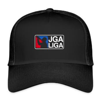 JGA LIGA Bachelor Party Team Groom - Casquette trucker  - noir/noir - Devant