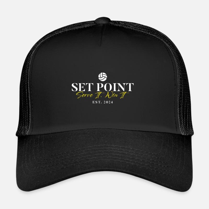 Logo de volley-ball de point de set Casquette trucker 