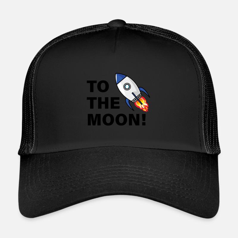 Crypto to the Moon - Trucker Cap - Schwarz/Schwarz