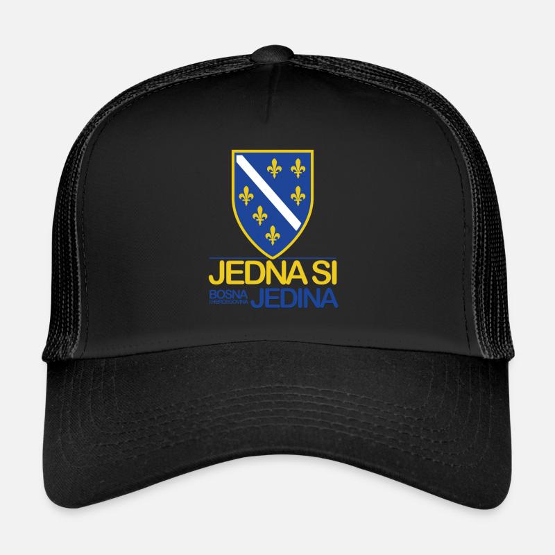 Bosna i Hercegovina - Trucker Cap - Schwarz/Schwarz
