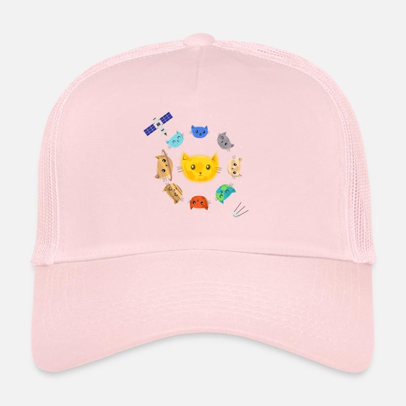 The Solar System - Spaceship Satellite Cat Trucker Cap