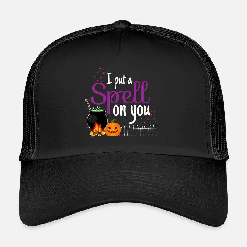 I Put A Spell On You - Halloween Magic Curse - Trucker Cap - black/black