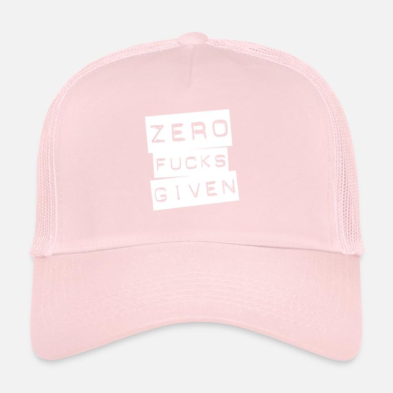 zero fucks given - Statement - Top Geschenkidee Trucker Cap