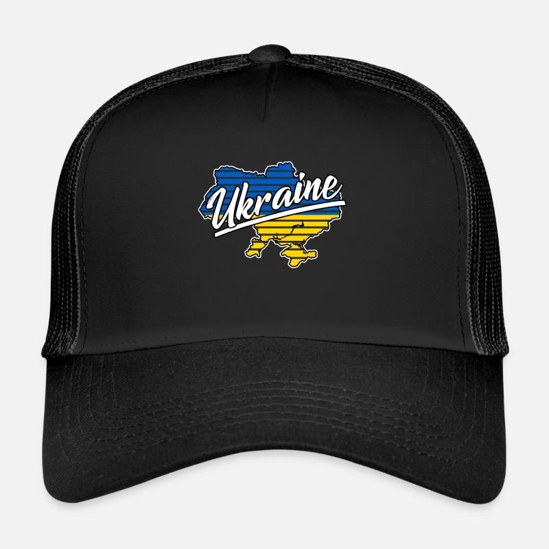 Ukraine Kiev flag - Casquette trucker  - noir/noir