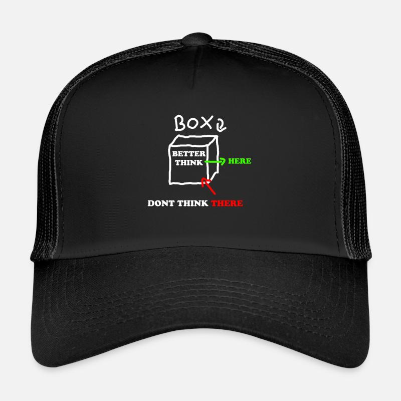 Think outside the box denke auserhalb der denken - Trucker Cap - Schwarz/Schwarz