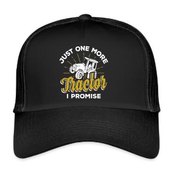 Landwirt Traktor - Trucker Cap - Schwarz/Schwarz - Vorne