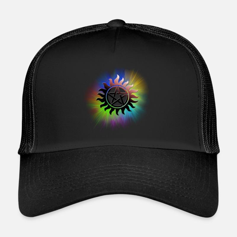 ColorStarBurst - Trucker Cap - black/black