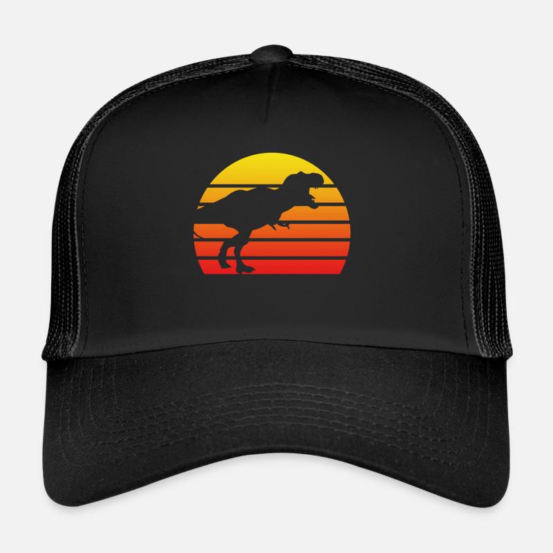 T-Rex retro - Trucker Cap - Schwarz/Schwarz