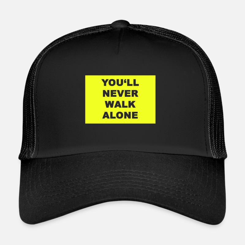 you never walk alone im Dortmund Style - Trucker Cap - Schwarz/Schwarz