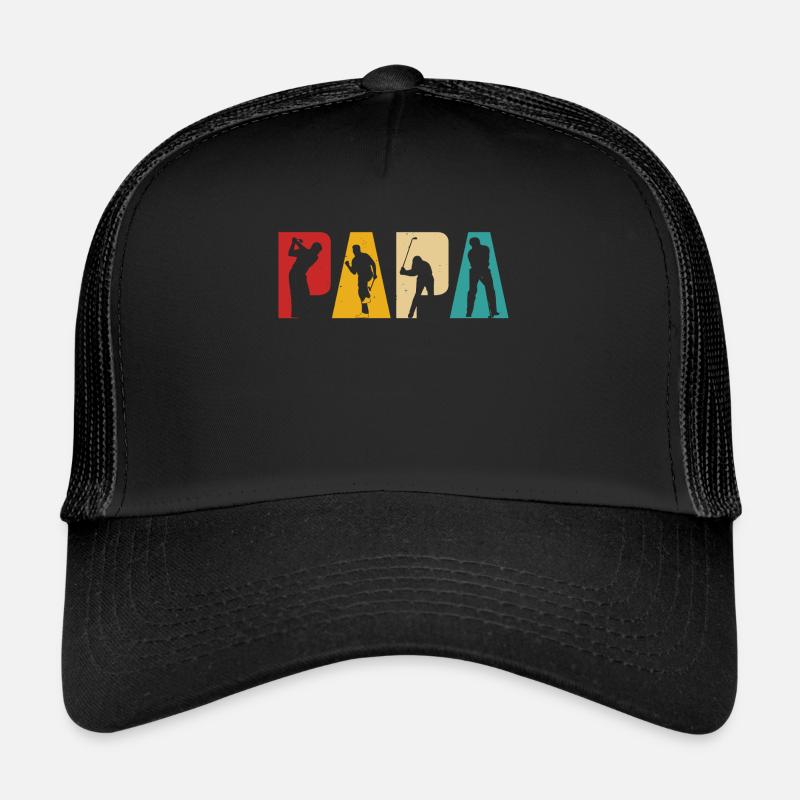 Golf Papa Retro Golfer Golfspieler Trucker Cap